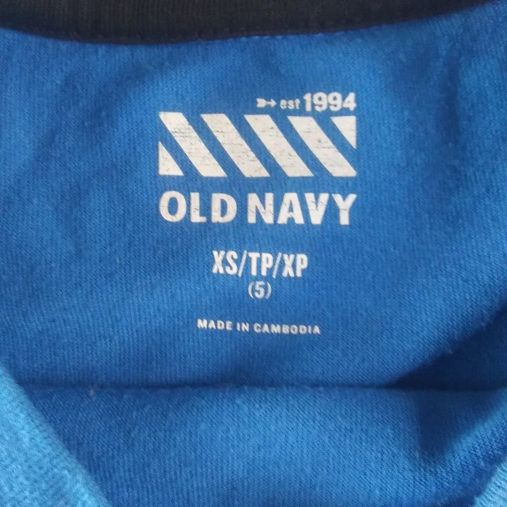 Old Navy | Long Sleeve Hockey T-Shirt Sport Winter Blue | XS (5)